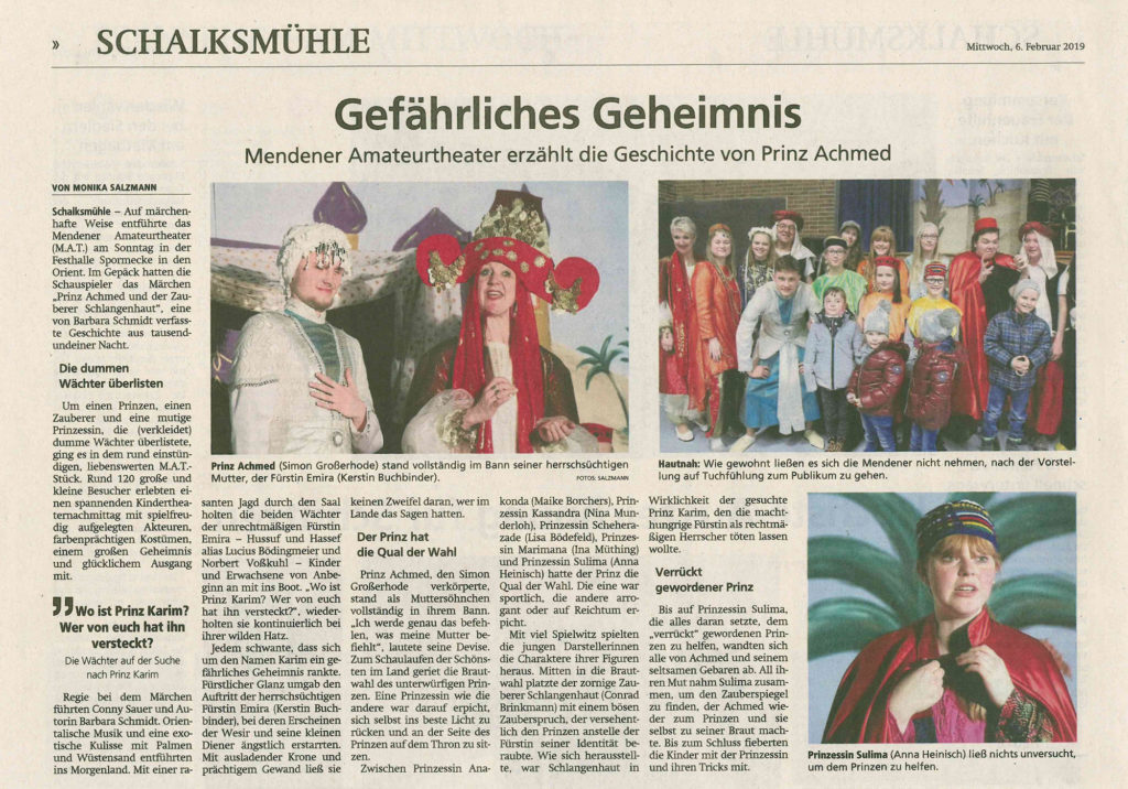 Schalksmühle Prinz Achmed 03.02.2019